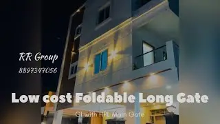 Main Gate with GI and HPL sheet | Low cost | Long Foldable Gate| RR Group -8897347056