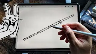How to draw a bamboo sword 🎋