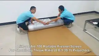 The UNIQUE fresnel ALR projector screen Art-100, how to install a projector screen in 5 minutes?