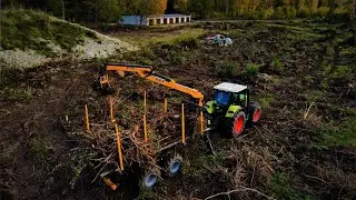 Stumps pickup with 346Re 4WD trailer & 8800 crane - Professional Forestry Machines by Oniar