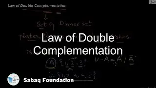 Law of Double Complementation, Statistics Lecture | Sabaq.pk