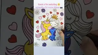Cute princess and unicorn coloring pages | kids coloring