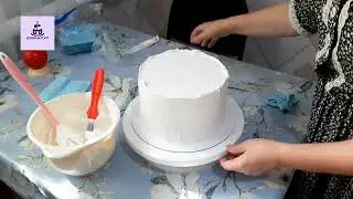 Крем на растительных сливках! Выравнивание тортика! Бюджетный крем!