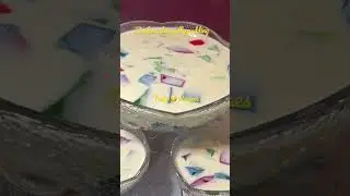 #Broken Glass Jelly Pudding Easy No bake Dessert with only milk and jelly
