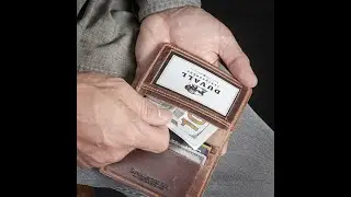 The Vintage Brown Leather Credit Card Wallet with ID Window by Duvall Leatherwork