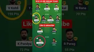 RCBVSRR DREAM TEAM #dream11team #dream11winner #my11circlewinner #cric11forecast