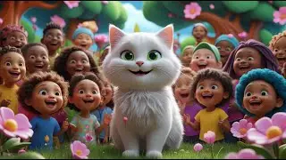 Little Kitty and Children Laugh Together | Fun Animated Song | Rhyme Land