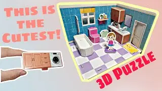 Mini Bathroom!🤯😍🥰 | 3D puzzle 🧩 | DIY | ASMR | Educational toy