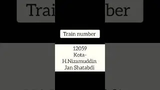 Kota- H.Nizamuddin 12059 Jan Shatabdi Express #railway
