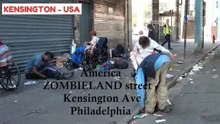 Is This America! DRUGS EATING THE BODY Kensington's Dark Side  Zombie City #realzombie #zombieland