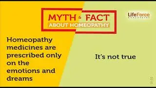 Myths and Facts about homeopathy part 1
