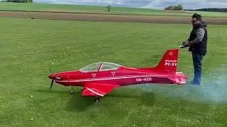Zweitflug bei Windst&auml;rke 4 - JMB PC-21 mit Kingtech Turboprop k45TP