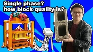 How is your idea about a single phase concrete hollow block machine? Is it enough to make block?