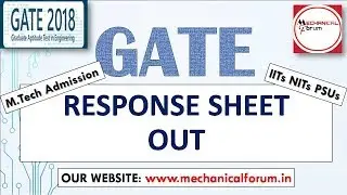 GATE 2018 Response Sheet/ Answer Sheet Out | GOAPS Login Link in Description