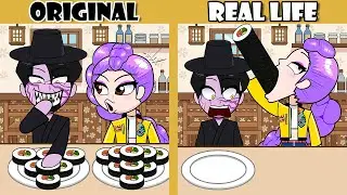 Eat colorful foods! | KPop Demon Hunters Animation | Original vs Plush Toys