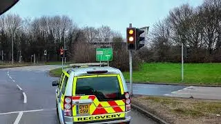 Cat CE test route Northampton: Sixfields Roundabout turning Right from Rothersthorpe
