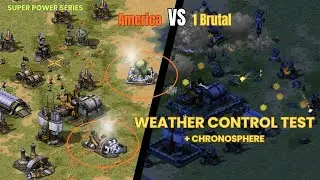 America vs 1 Brutal | Weather Control + Chronosphere Test (RA2 Super Power Mode)