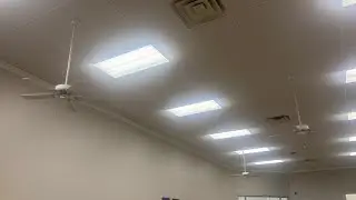 3 Emerson Northwind ceiling fans at a Walmart! (All running)