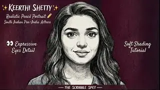 KEERTHI SHETTY Realistic Portrait Drawing ✏️ | South Indian Pan-India Actress@infobellstelugurhymes 
