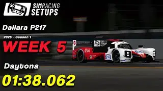 IRacing - LMP2 - Hotlap Daytona Road Course 01:38.062 + SETUP (2026S1 W5)