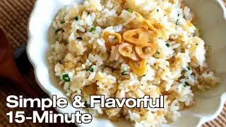 Easy Japanese Garlic Fried Rice Recipe | Rich in Umami and Butter Aroma