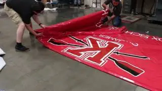 How to fold a 10x20 tent top