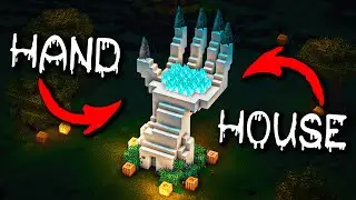 Minecraft | How to Build a Witch's Hand House | Halloween Creepy Survival Base