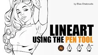 LineArt Using the Ai Pen Tool Time-lapse