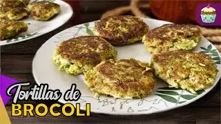TORTILLAS  DE BROCOLI con queso, receta fácil y nutritiva con solo 4 ingredientes
