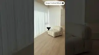 Living Room Home Interior | Large Window Treatments Vertical Blinds