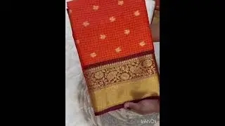 Viral trending Rust orange with coffee brown shade saree 899+$