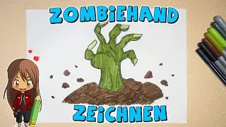 Zombiehand einfach malen f&uuml;r Kinder | ab 8 Jahren | Malen mit Evi | deutsch