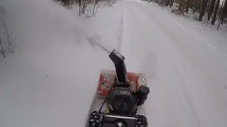 DR Field and Brush mower snow blowing!