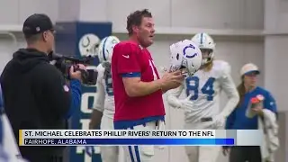 St. Michael football team reacts to coach playing in the NFL