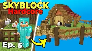 Я построил Скотный двор, но это хардкорный Skyblock