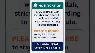 AIOU 14 october 2025 new update