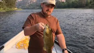 Bass fishing the Clearwater River in Orofino, Idaho 2017
