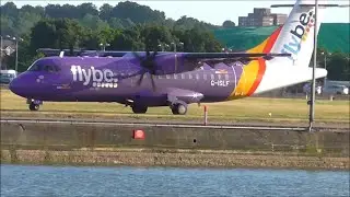 *New Livery+Rebrand* Flybe operated by Blue Islands ATR42 (G-ISLF) at London City Airport - 03/07/16