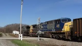 Two CSX YN2 Units Lead BNSF Coal Train on Left Track