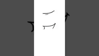 How to draw a cartoon smile. Closed mouth and open mouth. #short