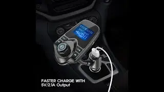 Nulaxy Wireless In Car Bluetooth FM Transmitter Radio Adapter  Car Kit