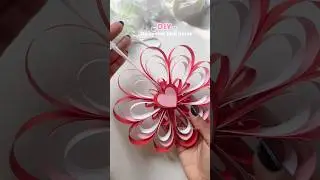 DIY Valentine Wall decor❤️😱🎀 #art #craft #shorts #viral