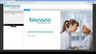 BNGO Earning: Live telecast