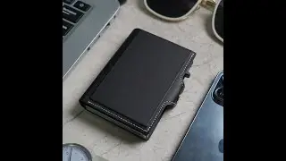 Minimalist men wallet with big cash pocket leather card holder