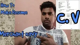 Resume Format || CV for merchant navy job || Carrier in MN