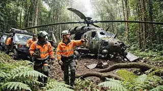 Abandoned Black Hawk in the Jungle &mdash; Full Rusty Helicopter Restoration to Like-New