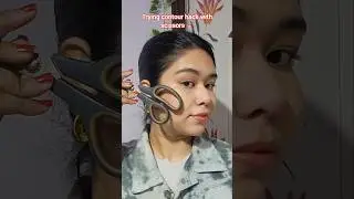 Contour with a scissor !? ✂️🤣 #viralhacks #ytshorts #shorts