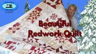 Beautiful Redwork Quilt