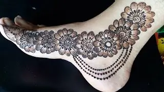 beautiful new foot mehndi design for bridal and wedding