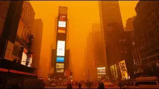Walking New York City | Manhattan | Canada Wildfire Smoke